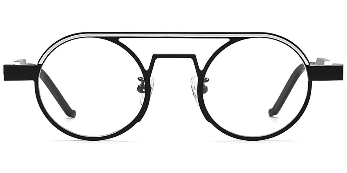 Moneti Eyewear Atlas Aviator Glasses – Black Eyeglasses - angle view
