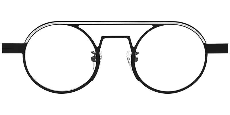 Moneti Eyewear Atlas Aviator Glasses – Black Eyeglasses - temple view