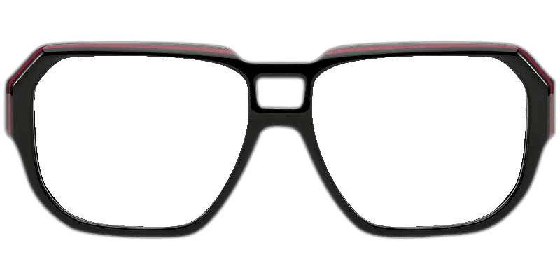 Moneti Eyewear Falcon Aviator Glasses – Black Eyeglasses - temple view