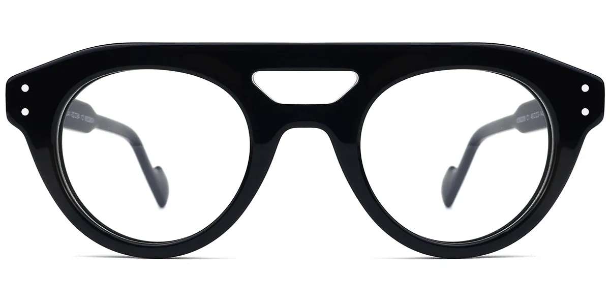 Moneti Eyewear Zephyr Aviator Glasses – Black Eyeglasses - front view
