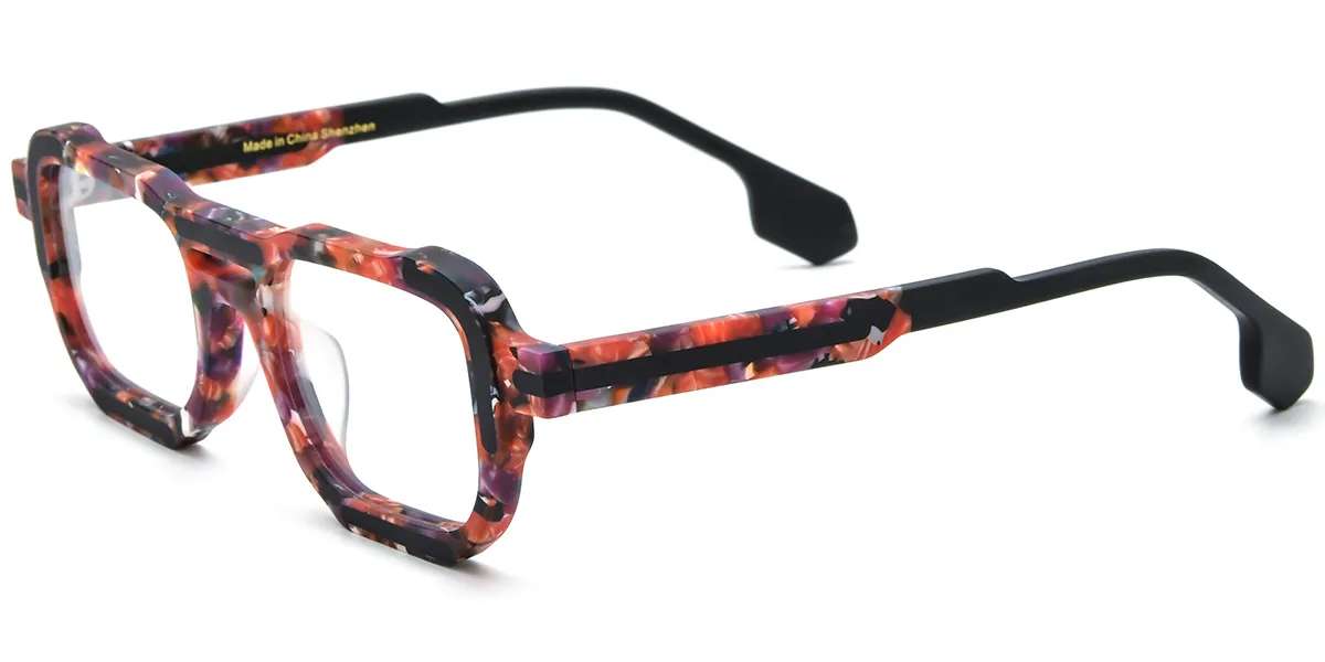 Moneti Eyewear Aero Aviator Glasses – Pattern Black Eyeglasses - side view