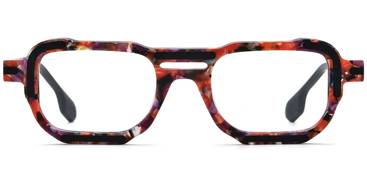 Moneti Eyewear Aero Aviator Glasses – Pattern Black Eyeglasses - detail view