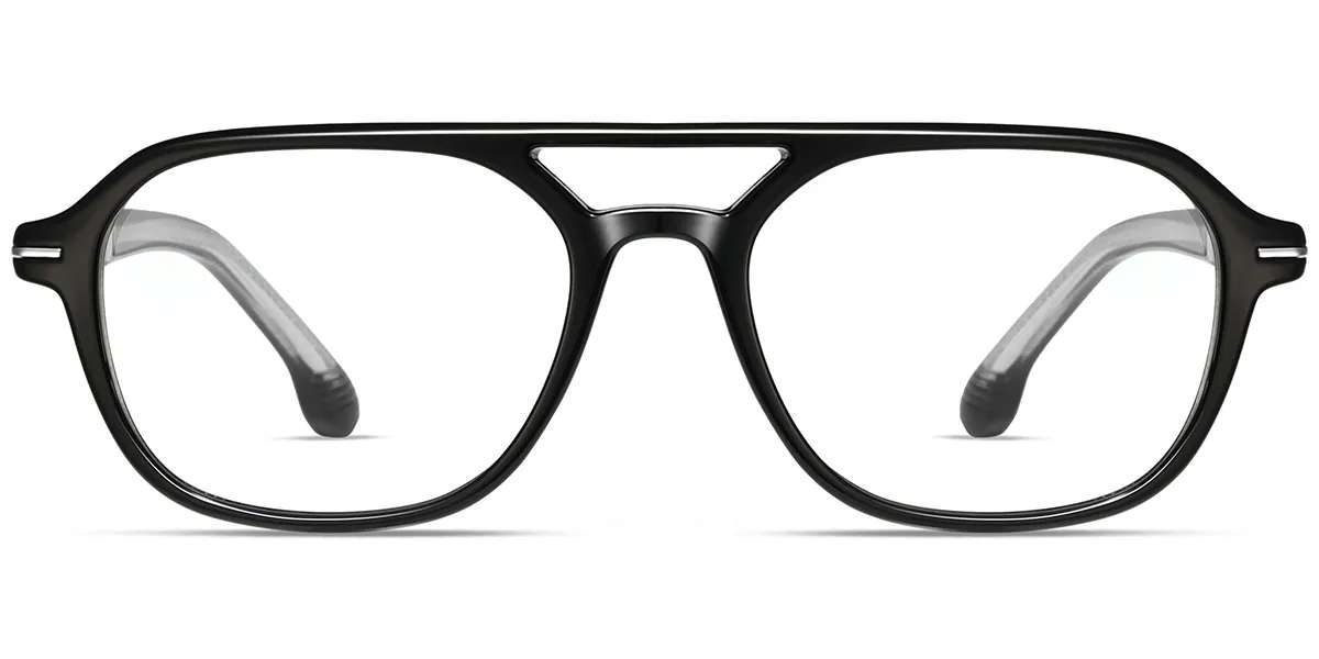 Moneti Eyewear Cielo Aviator Glasses – Black Eyeglasses - side view