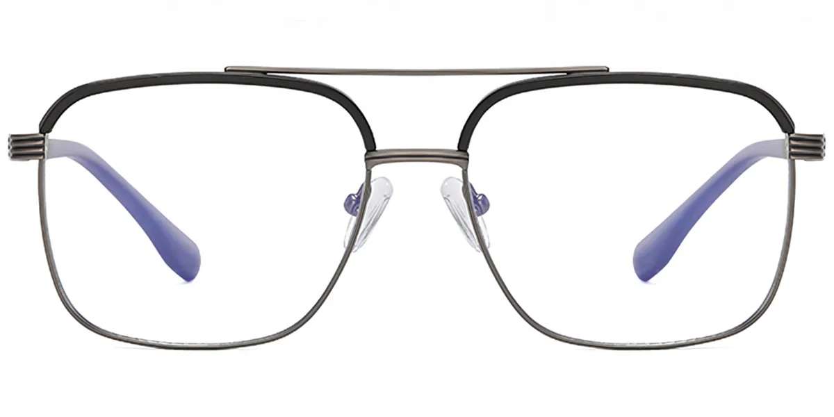 Moneti Eyewear Stratos Aviator Glasses – Matte Black Eyeglasses - side view