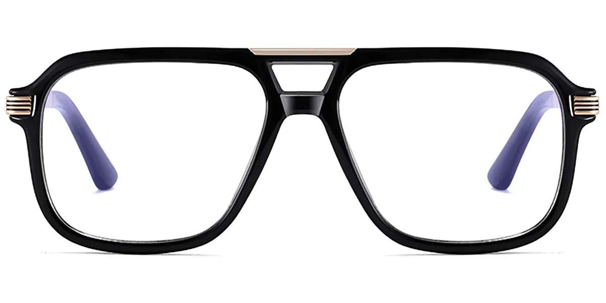 Moneti Eyewear Falcon Aviator Glasses – Black Eyeglasses - front view