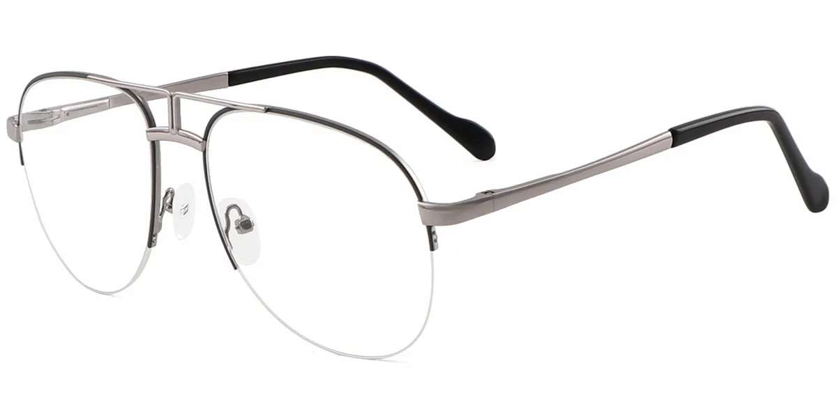 Moneti Eyewear Orion Aviator Glasses – Grey Eyeglasses - side view