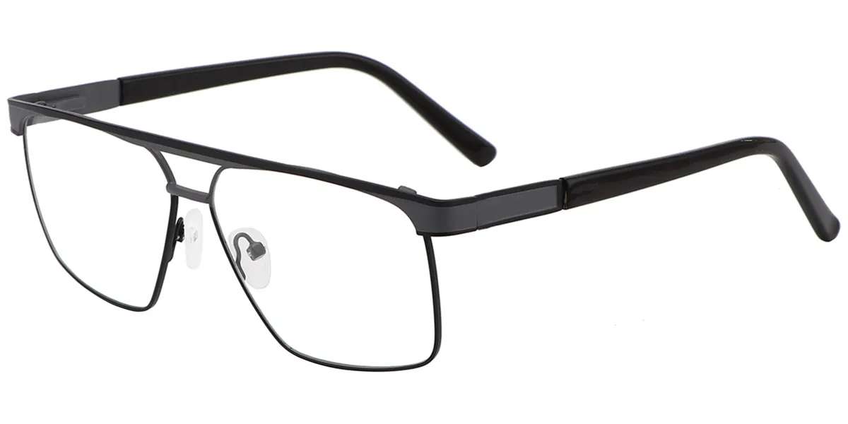 Moneti Eyewear Aurelio Aviator Glasses – Grey Eyeglasses - front view