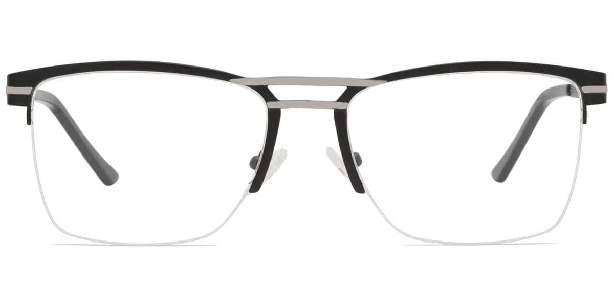 Moneti Eyewear Cielo Aviator Glasses – Black Eyeglasses - front view