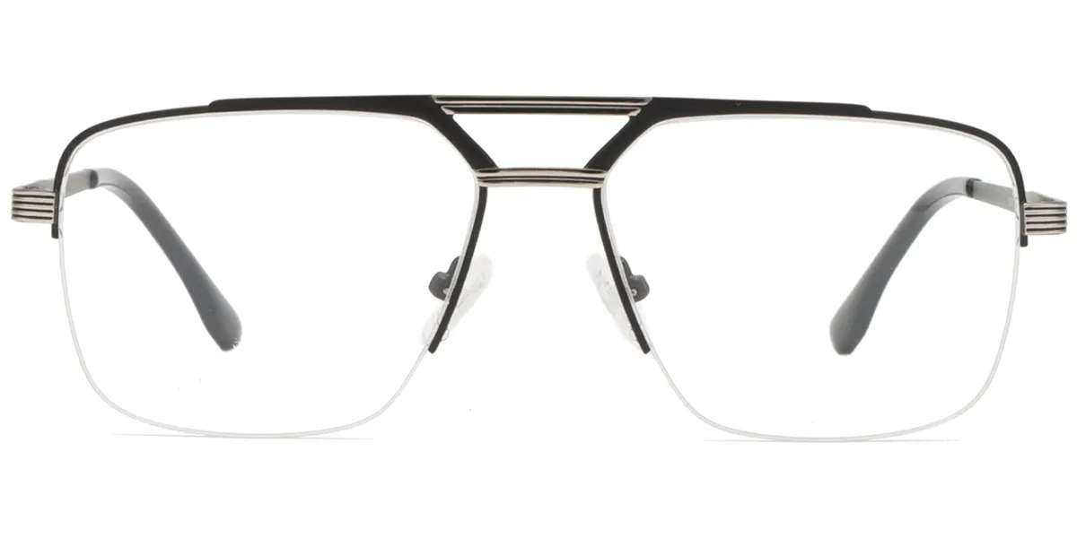 Moneti Eyewear Aero Aviator Glasses – Black Eyeglasses - detail view