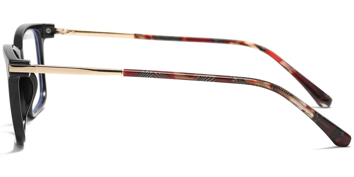 Moneti Eyewear Executive Line Rectangle Black Eyeglasses - rectangle frame - front view - alternate view
