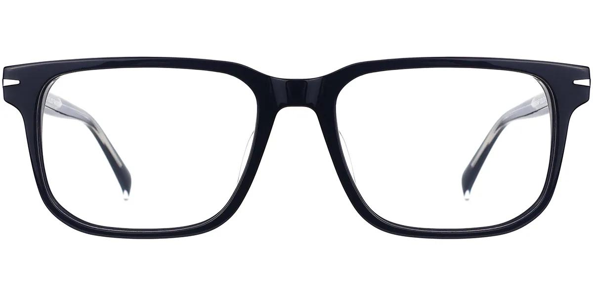 Moneti Eyewear Executive Line Rectangle Black Eyeglasses - rectangle frame - front view - alternate view