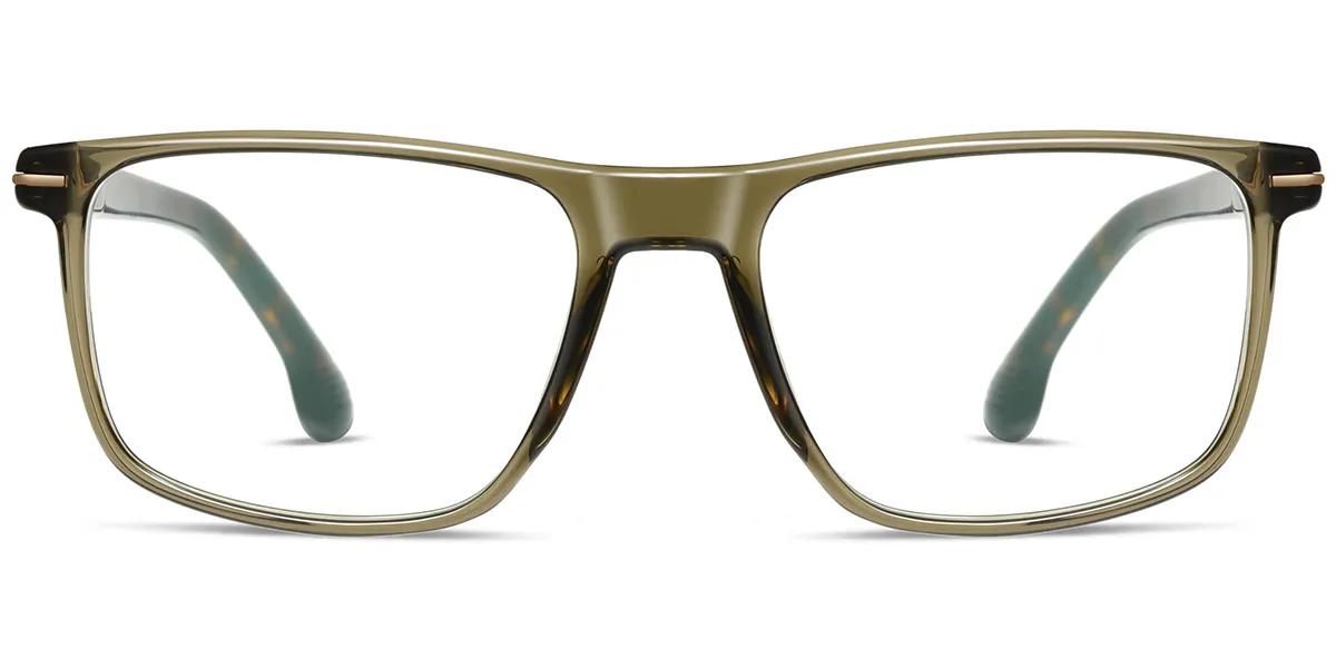 Moneti Eyewear Executive Line Rectangle Translucent Grey Eyeglasses - rectangle frame - front view - alternate view