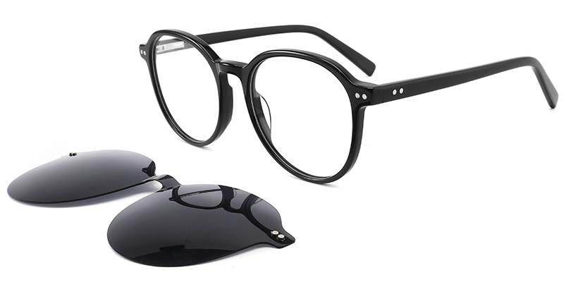 Moneti Eyewear Classic Circle Round Pattern Yellow Sunglasses - round frame - front view - alternate view