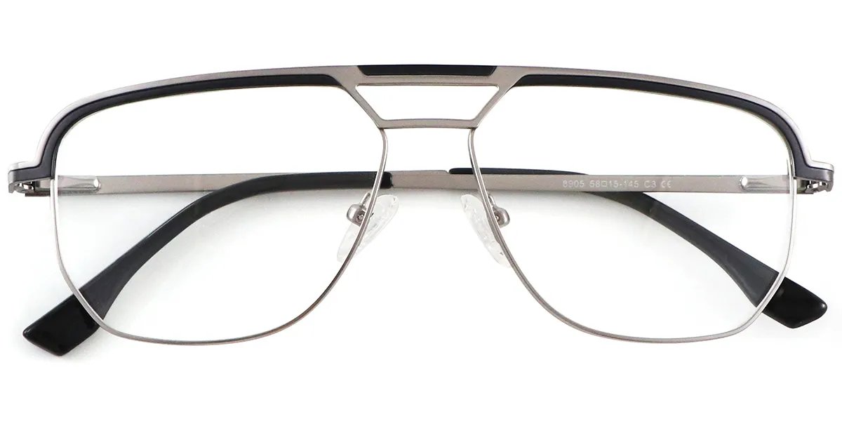 Moneti Eyewear Nexa Square Glasses – Black Eyeglasses - front view
