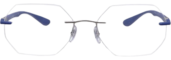 Diesel Transparent Full Frame Rectangle Eyeglasses