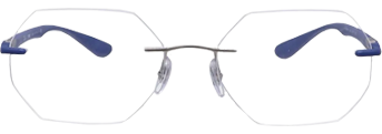 Diesel Transparent Full Frame Rectangle Eyeglasses